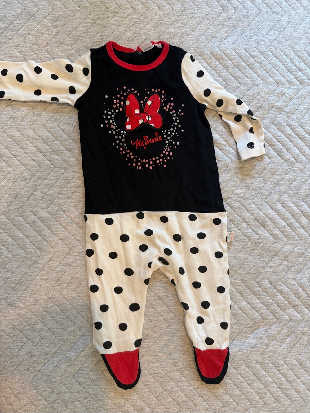 Disney Black White Red Minnie Polka Dot One-Piece